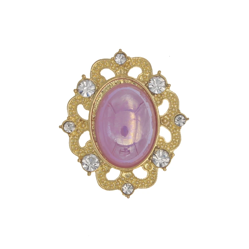 Gold- Purple pearl Стразы AB с жемчугом, кристаллами, аппликацией, пуговицами для шитья, AB жемчужная пуговица со стразами для рукоделия, ретро декоративное украшение с плоской задней частью - Цвет: Gold- Purple pearl