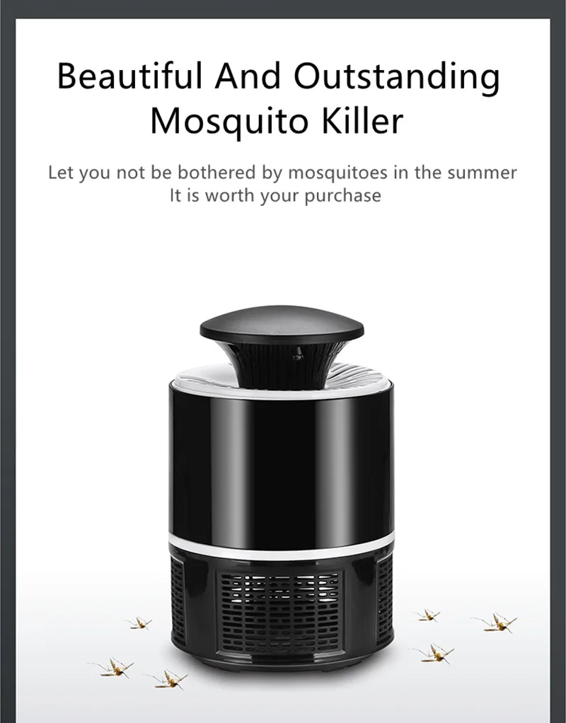 Mosquito killer USB Электрический комаров killer лампа Фотокатализ немой домашний светодиодный жучок ловушка для насекомых Zapper ловушка без излучения