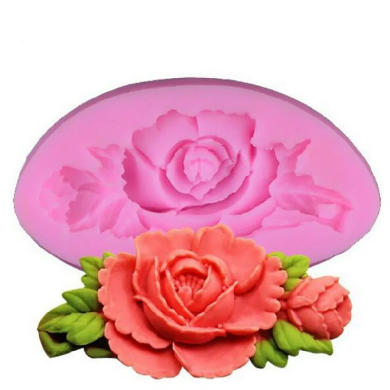 1 шт. Роза силиконовая Торта 3D Sugarcraft помадные конфеты Шоколад Мыло Mold рождественские украшения торта инструменты