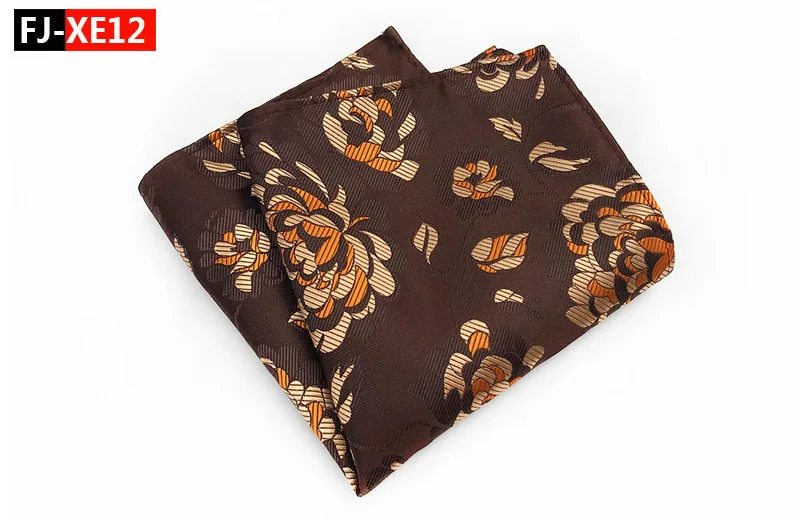 Популярные 25*25 см Для мужчин карман квадрат Hankerchief корейский шелк Пейсли точка носовой платок с цветочным узором Свадебная вечеринка