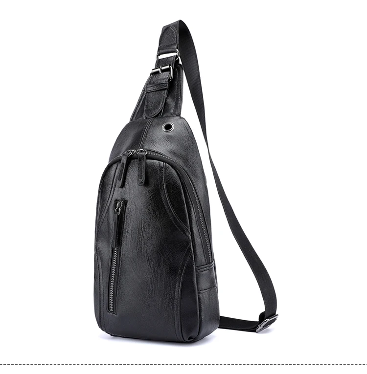 SOFIE Новая мужская мода PU Сумка через плечо защищенный от взлома вращающаяся кнопка открытая нагрудная мужская сумка сумки на плечо нагрудная сумка
