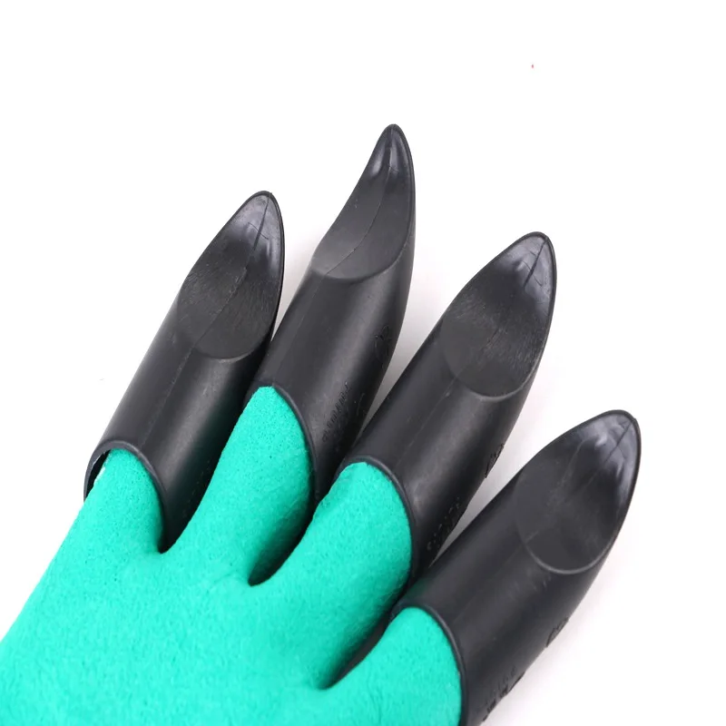 Садовые перчатки с кончиками пальцев когти Genie перчатки грабли копки посадки латексные рабочие инструменты домашняя теплица продукты
