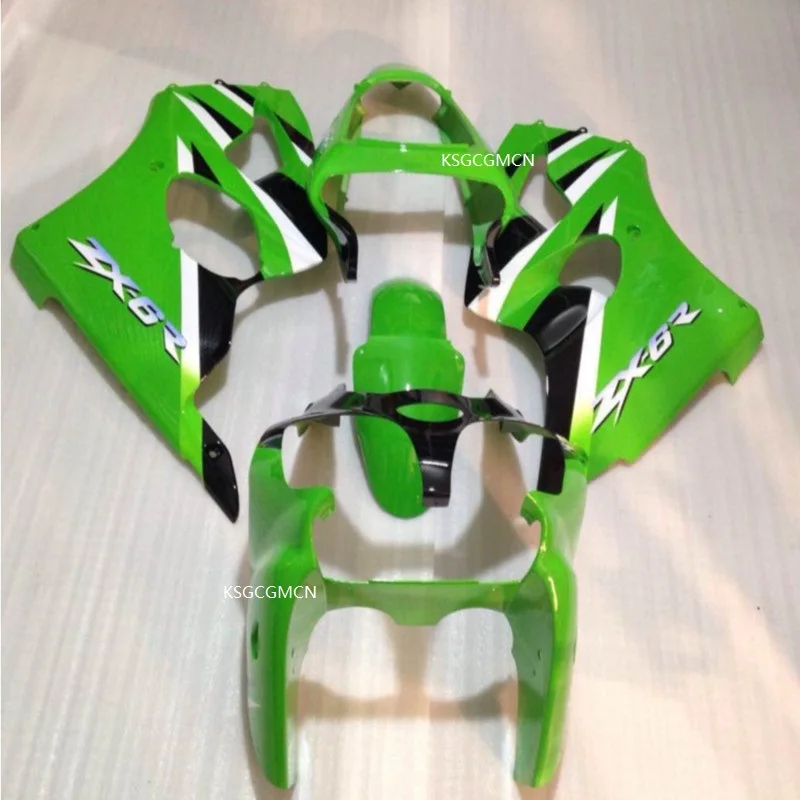 Горячие аксессуары для литья под давлением для Kawasaki ZX-6R 2000 2001 2002 зеленый черный Обтекатель тела Ninja ZX6R 00-02