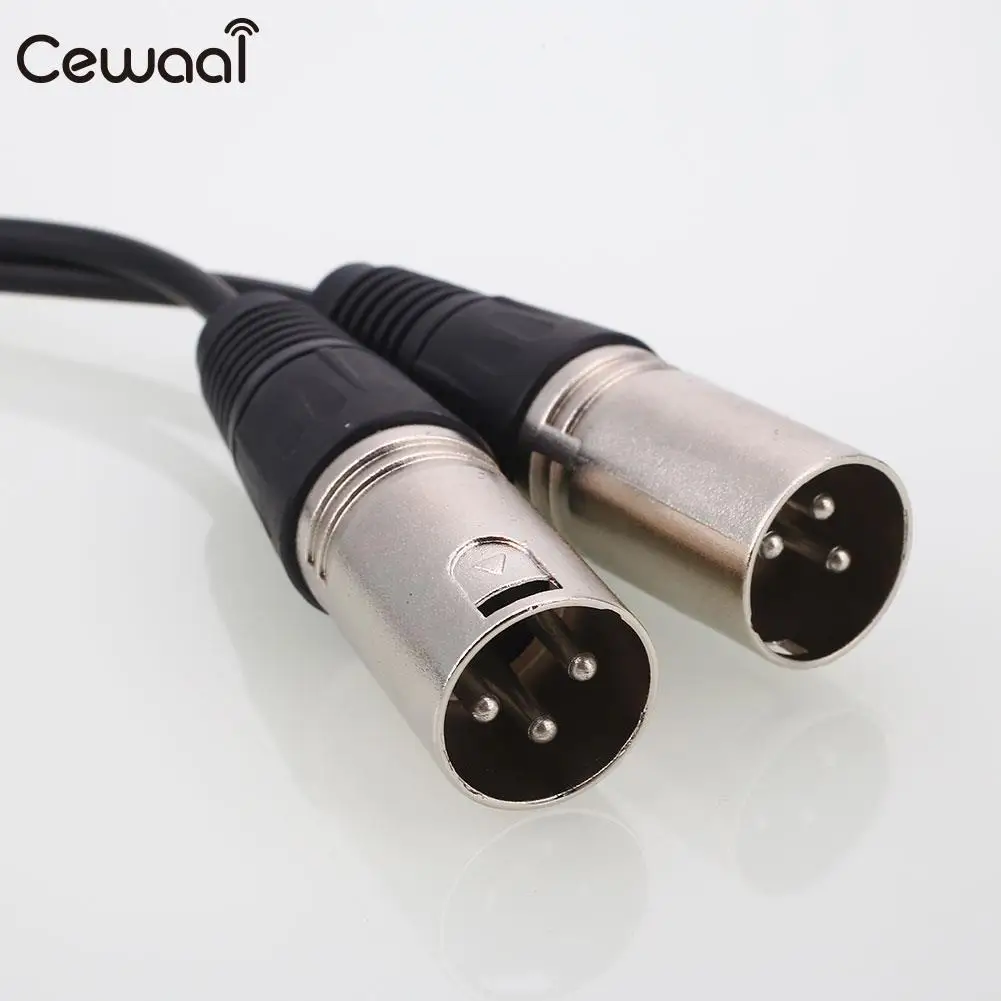3 Pin XLR Женский к двойной Мужской Джек сплиттер Соединительный кабель Шнур для Mic