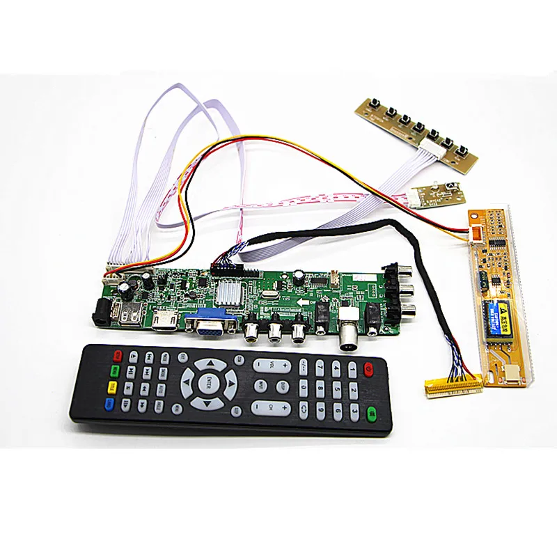 

DVB-T2/DVB-T/DVB-C LCD digital TV Driver Controller Board Kit 15.4 inch B154EW08/LTN154AT07 1280*800LCD controller board DIY kit