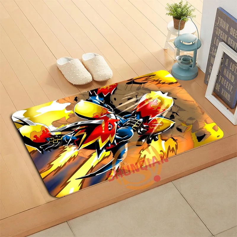 Пользовательские Digimon Приключения коврик для ванной коврики для ног Pad Home Decor Ванная комната коврики дверной коврик A320#67 - Цвет: Черный