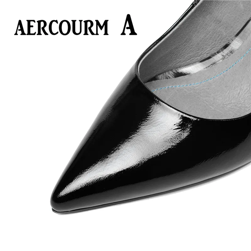 Aercourm A/ г. Женские однотонные туфли-лодочки женская обувь из лакированной коровьей кожи туфли-лодочки на высоком квадратном прозрачном каблуке новая весенняя обувь
