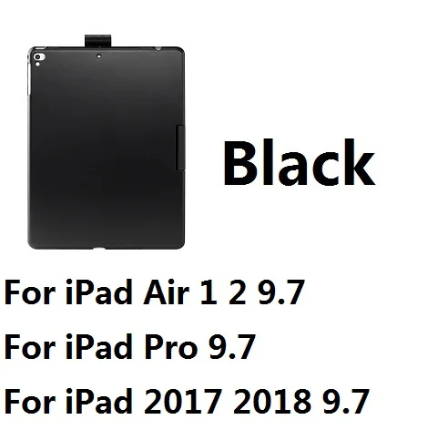 For 2017189.7 Black Чехол для iPad Pro 11 10,5 Air 10,5 7 цветов с подсветкой 360 Rotatio Беспроводная Bluetooth клавиатура чехол для iPad 9,7 дюймов - Цвет: For 2017189.7 Black