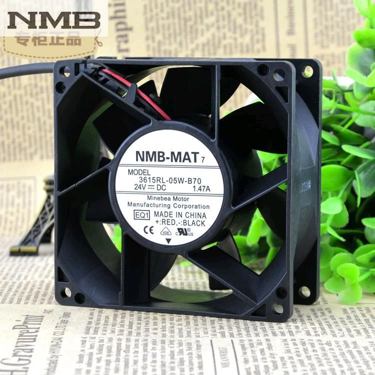 НМБ 3615RL-05W-B70-E00 dc бесщеточный вентилятор 24VDC 1.47A 92x38.4 мм 90 мм 9 см 7200 об./мин