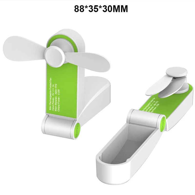 Summer Electric Personal Fans Handheld Mini USB Desk Fan Portable Travel Rechargeable Fans folding small Hand Automatic Tools