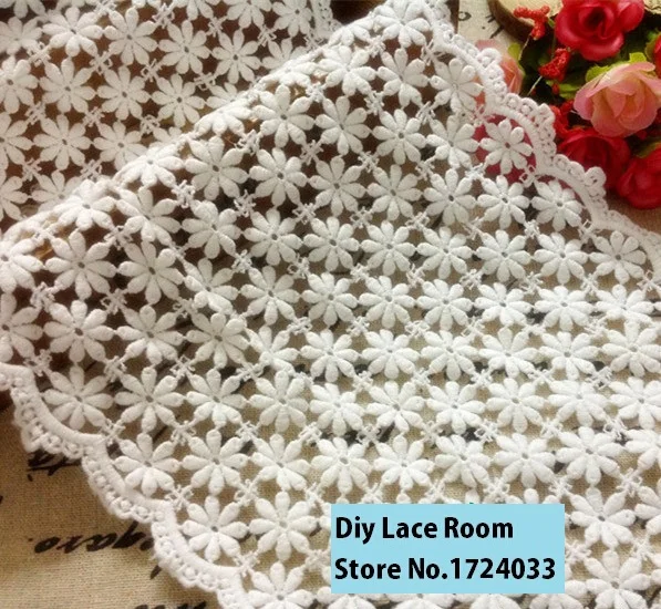 Lace Fabric Lace Ribbon Lace Garment Accessories Lace Sewing Supplies Lace Decoration Lace Accessories Lace Sewing Accessories 20cm width 1yard/ Pack Water Soluble Lace Trimming Flower Embroidered Lace Trims Cotton Material Z962