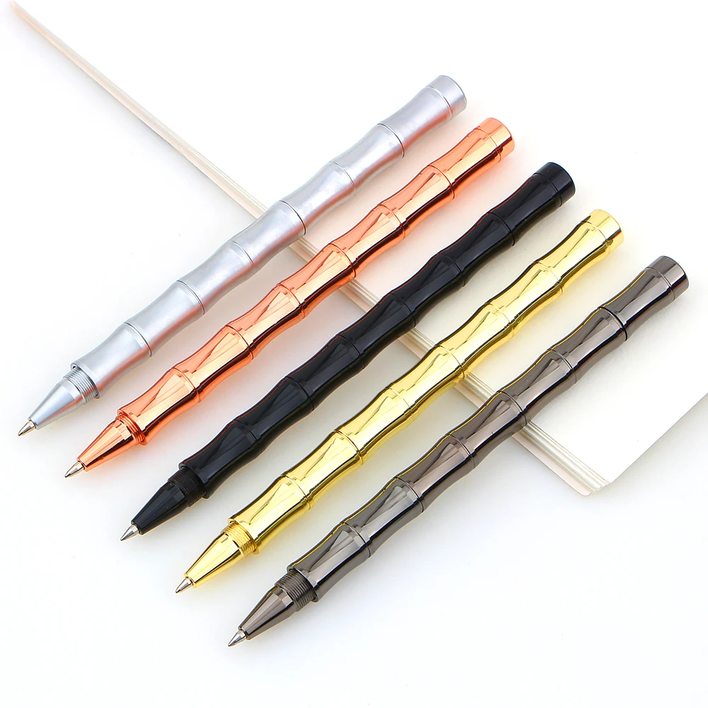 1Pcs Vintage Brass Bamboo Gel Pen Creative handmade Sliver Metal Copper Kawaii Office Stationery Gift Supplies|Гелевые ручки| |