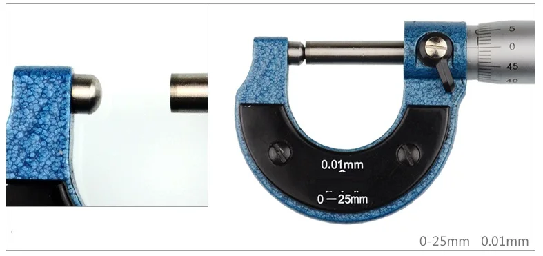 0-75 мм 0,01 прецизионный микрометрический винт Калибр винтовой резьбой наружный микрометр измерительный инструмент промышленного класса