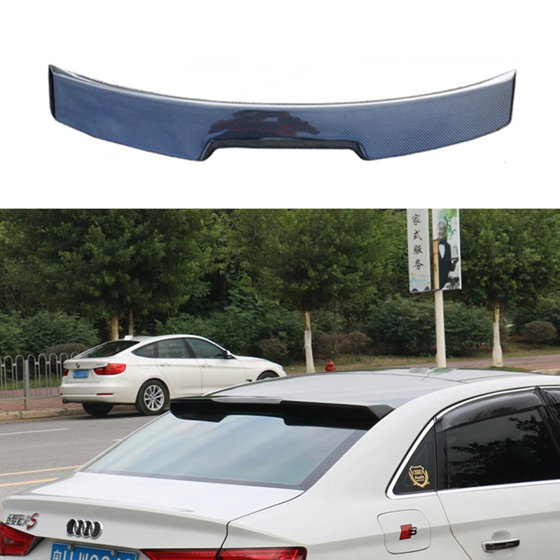 Полностью из натурального углеродного волокна задний спойлер на крышу для Audi A3 S3
