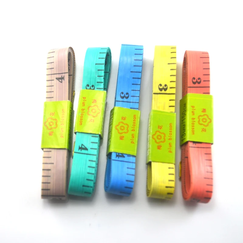 50pcs/lot 1.5m Soft Tape Plastic tailor measuring ruler