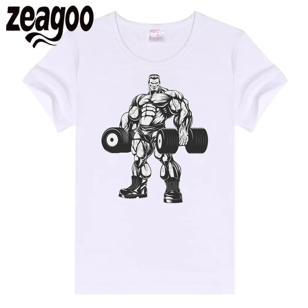 Zeagoo одноцветное Повседневное Для женщин Plain Crew Neck Slim Fit мягкий короткий рукав Футболка белая Геркулес