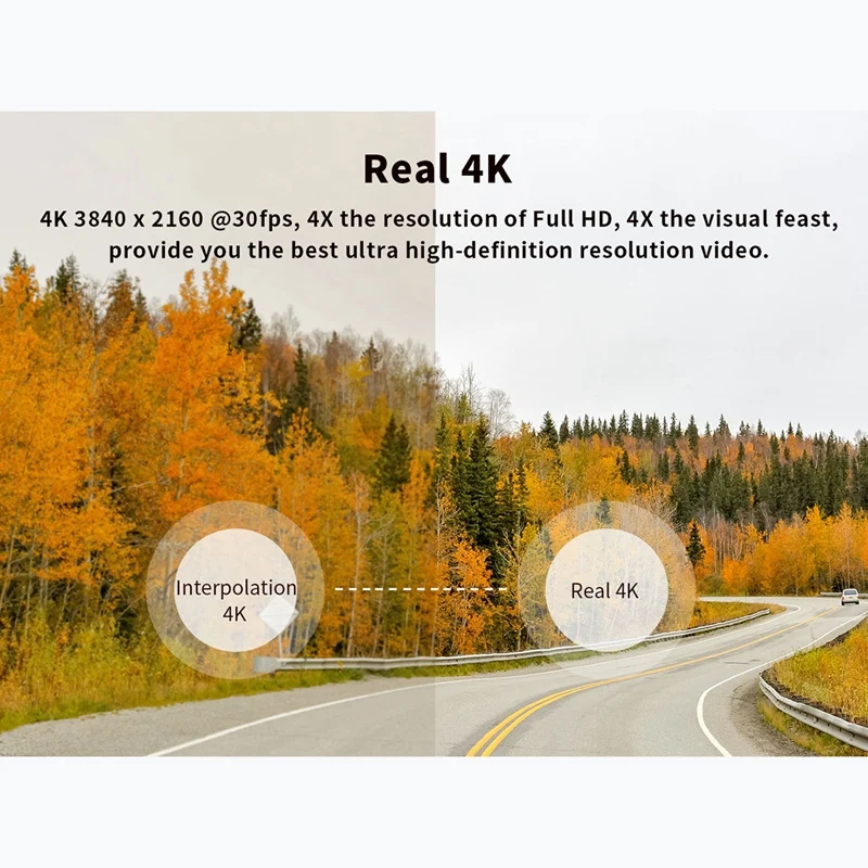 4K Dash Cam Автомобильный видеорегистратор, встроенный Wifi и Gps, g-сенсор, Wdr, 2,4 дюймовый ЖК-дисплей, 150 градусов широкоугольный объектив, L