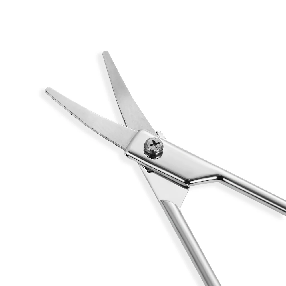 Professional Makeup Scissors Stainless Steel Eyebrow Scissor Woman Nose Hair Face Hair Mustaches Removal Tool Silver Cosmetic
