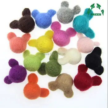 

Big Wool Felt Ball Minnie Mouse Design 10pcs 35mm Felt Balls Wool Gumball Beads DIY Craft Decoration Minnie Mouse