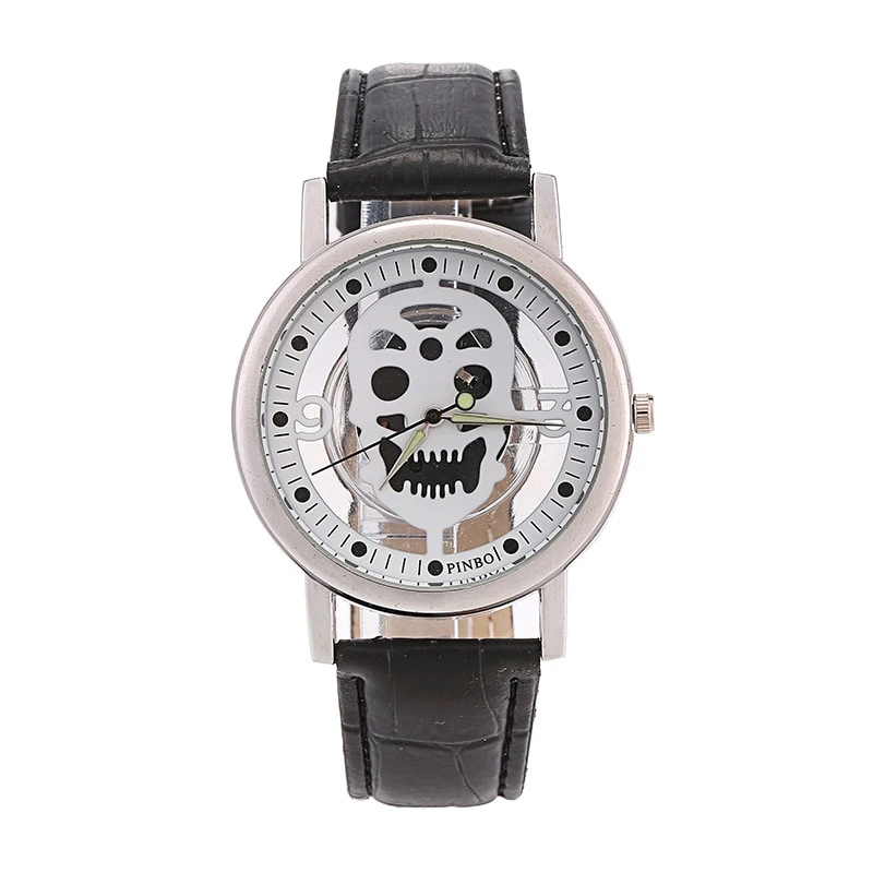 

Men Top Brand Fashion Casual Skull Digital Quartz Clock Alloy Hollow out Men's Imitation Mechanical Wrist Watches #w0095-98