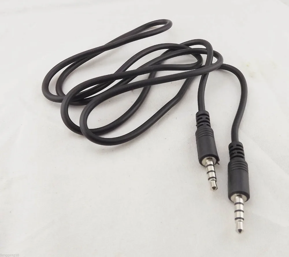 10pcs 3Ft 1M 3.5mm Male 1/8" 4 Pole To 3.5mm Male 3 Ring Extension Aux Audio Cable3.5mm male
