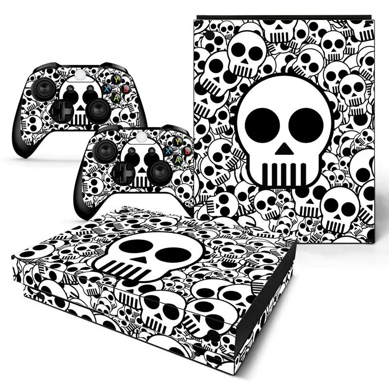Лучшие продажи наклейки обёрточная Крышка для Xbox One X консоли и 2 шт контроллеров цветная пленка наклейка