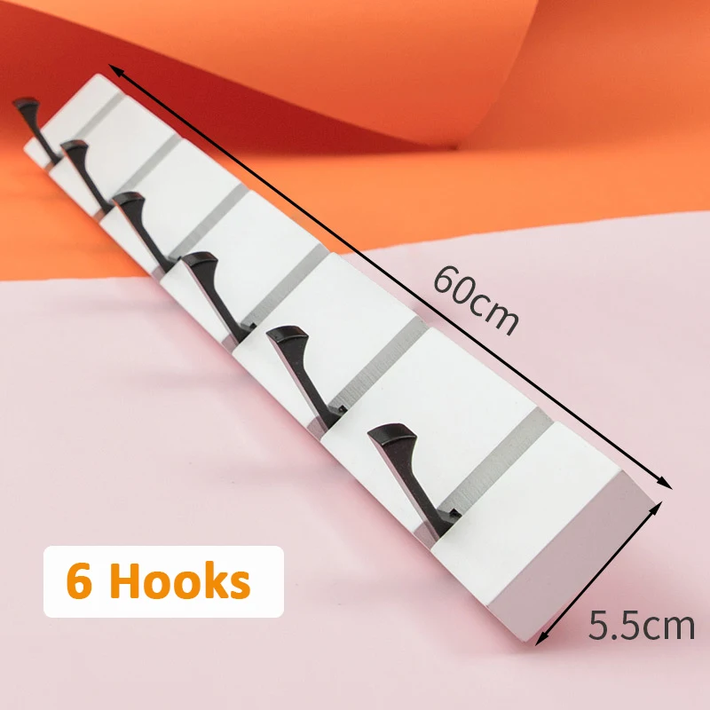 White 6 hooks Винтажные крючки, вешалка, держатель для хранения одежды, скрытый крючок, настенная вешалка, домашний декор, вешалка, аксессуары, крючки для одежды, вешалка - Цвет: White 6 hooks