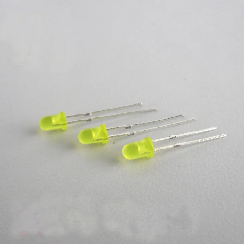 Free shipping 1000pcs/lot 3MM yellow light emitting diode Yellow Led
