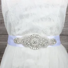 Ручной работы свадебные пояса кристалл ленты Стразы серебристыми стразами Свадебные ремень свадебные створки шарики для Свадебное платье