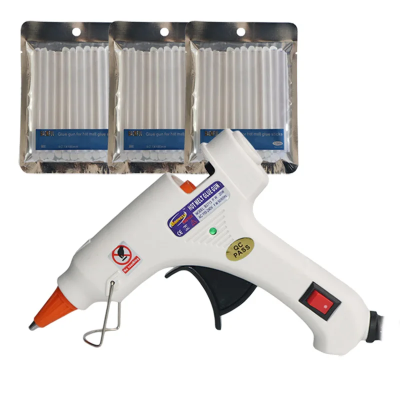 1pcs gun.3 packets 20 Вт ЕС США AU Великобритания штекер термоплавкий клеевой пистолет Adhension DIY Инструменты для 7 мм клеевые палочки промышленные мини-пистолеты - Цвет: 1pcs gun.3 packets