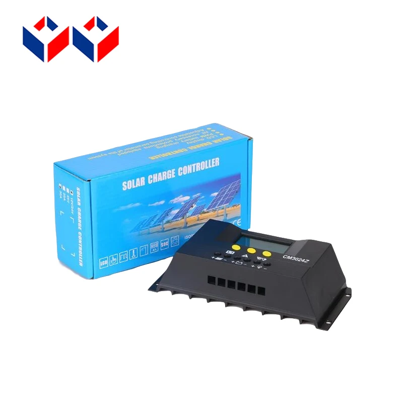 ЖК-экран PWM 20A 30A 12 V 24 V автоматический контроллер заряда