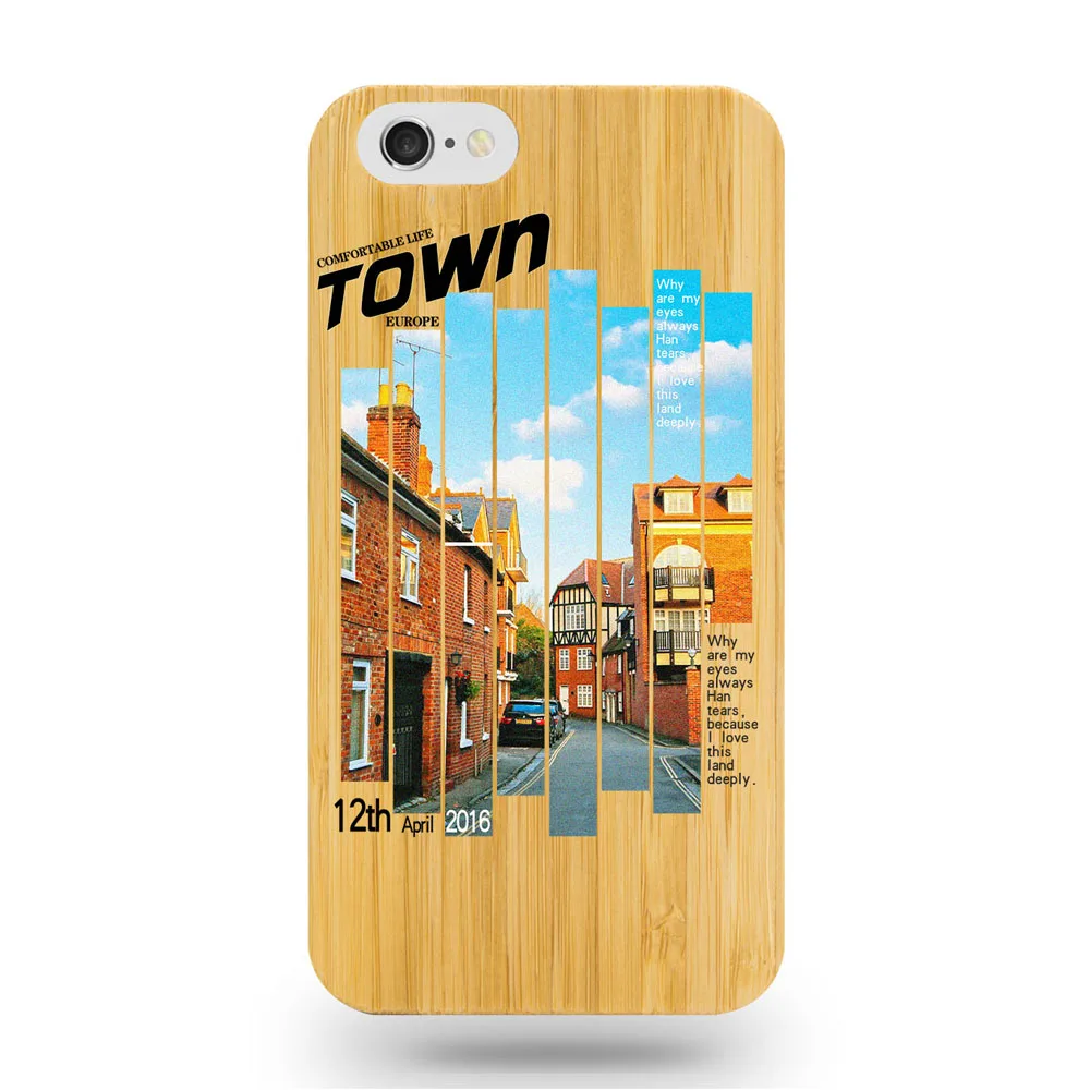 100 шт./лот techase деревянный Телефонные Чехлы для Iphone 4 5 6 7 Чехол Bamboo назад Чехлы для мангала для Samsung Galaxy S7 логотип - Цвет: Розовый