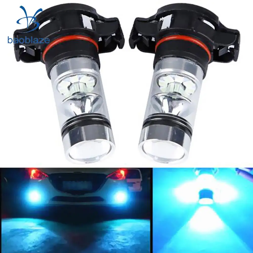 2x H16 2835 100 W светодиодный 8000 K Айсберг голубые Противотуманные фары лампы Conversion Kit