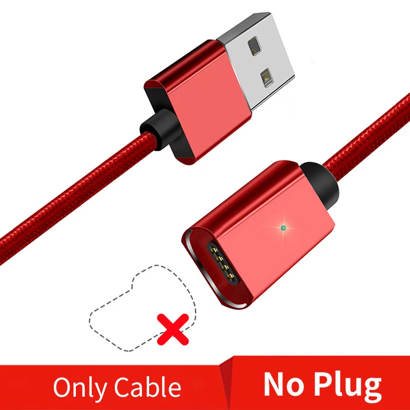 Essager магнитная зарядка usb кабель быстрая зарядка для айфона самсунг переходник кабель micro usb type c провод для шнур зарядки - Цвет: No Plug Only Cable