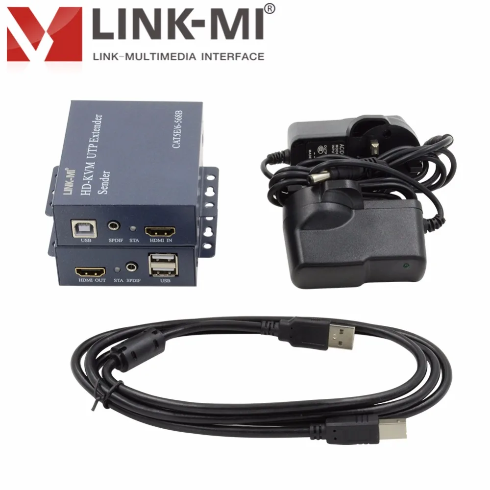LINK-MI 100 м KVM HDMI удлинитель 1080P с одиночным Cat5ECat6 кабель для HD ТВ 3D 1920x1080 @ 60 Гц 1,65 Гбитс цифровой аудио (art.: 7a605a1db) - 7a605a1db