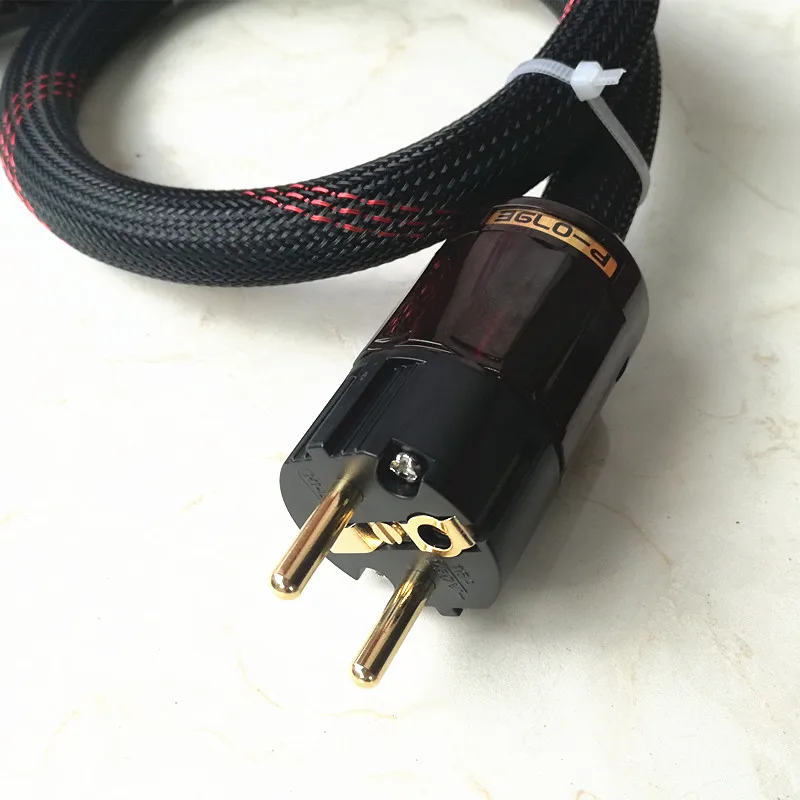 HiFi power cable hifi power line EU plug cord for amplifier dac preamplifier headphone amp Pure copper shield free shipping