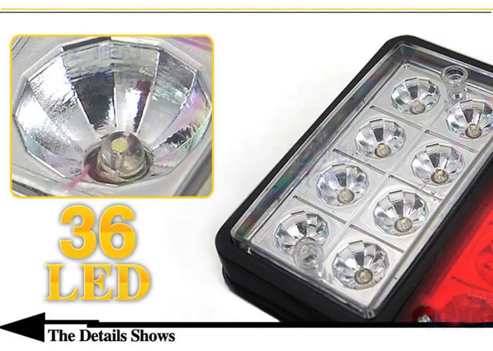 Spevert 2 шт./лот LED фургона Прицепы RV ATV Стоп задний Хвост Включите световой индикатор Обратный лампа