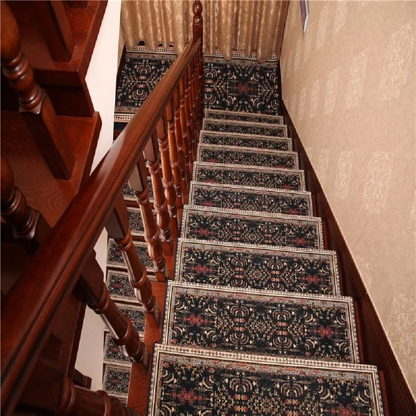as shown EHOMEBUY Foral ковер 1 шт. продан простой современный модный нескользящий самоклеящийся Домашний напольный коврик складной боковой лестничный портативный - Цвет: as shown