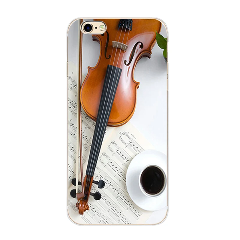 4,7 дюймов для iPhone 6/6 S чехол для телефона для iPhone 6 Plus 5," для iPhone 6 S Plus чехол мягкий, ТПУ Музыкальные инструменты окрашены