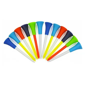 

Professional 50pcs Golf Tools 83mm Multicolor Plastic Golf Tees Rubber Cushion