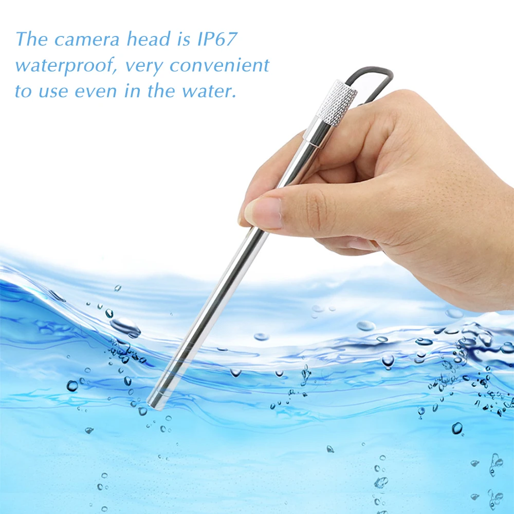 

Portable Digital USB Microscope Inspection IP67 Waterproof Camera CMOS Sensor 10X-200X Magnification for Android&Laptops