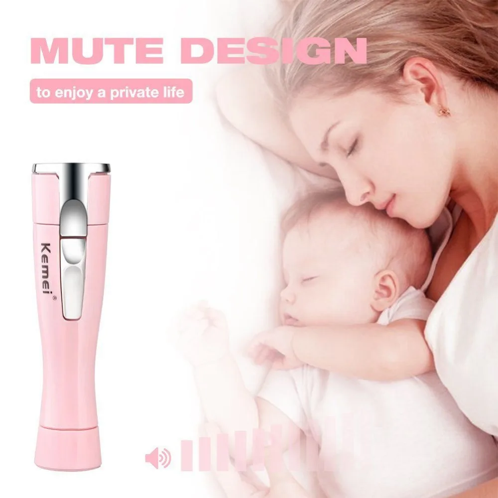 Kemei мини электрический эпилятор Губная помада для постоянного удаления волос