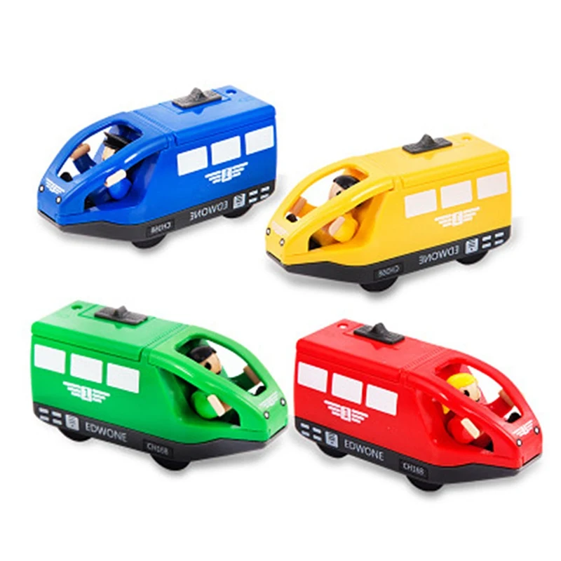 Wooden Train Electric Children Toy Plastic Model Wooden
