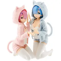 Re: жизнь в другом мире от Zero Rem & Ram Nyanko Mode Sexy Cat Ver. ПВХ фигурка Коллекционная модель игрушки