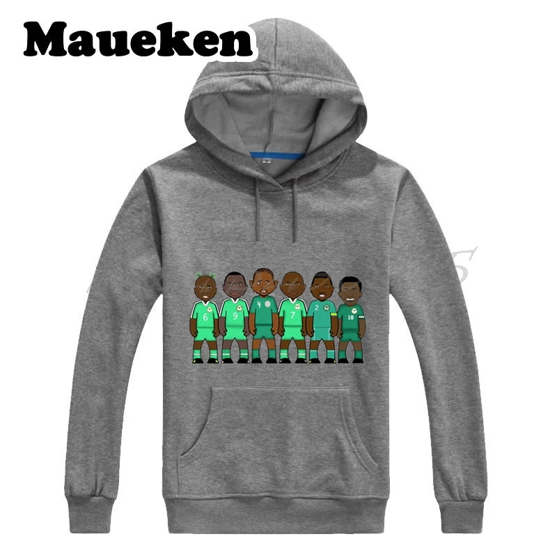 Мужские толстовки с капюшоном Nigeria legends Augustine Jay Okocha Rashidi Yekini Nwankwo Kanu Finidi Джордж Джозеф Yobo West Thick W17101951 - Цвет: 3
