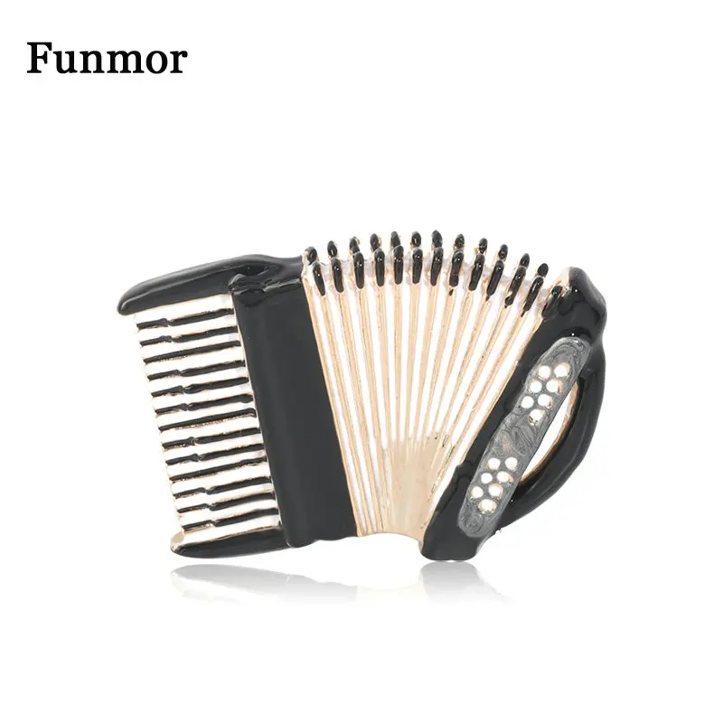 Funmor нежная эмалированная брошь аккордеон, сплав, булавки для женщин, художница, пальто, шляпа, сумка, украшения, аксессуары, украшения, подарки, бижутерия