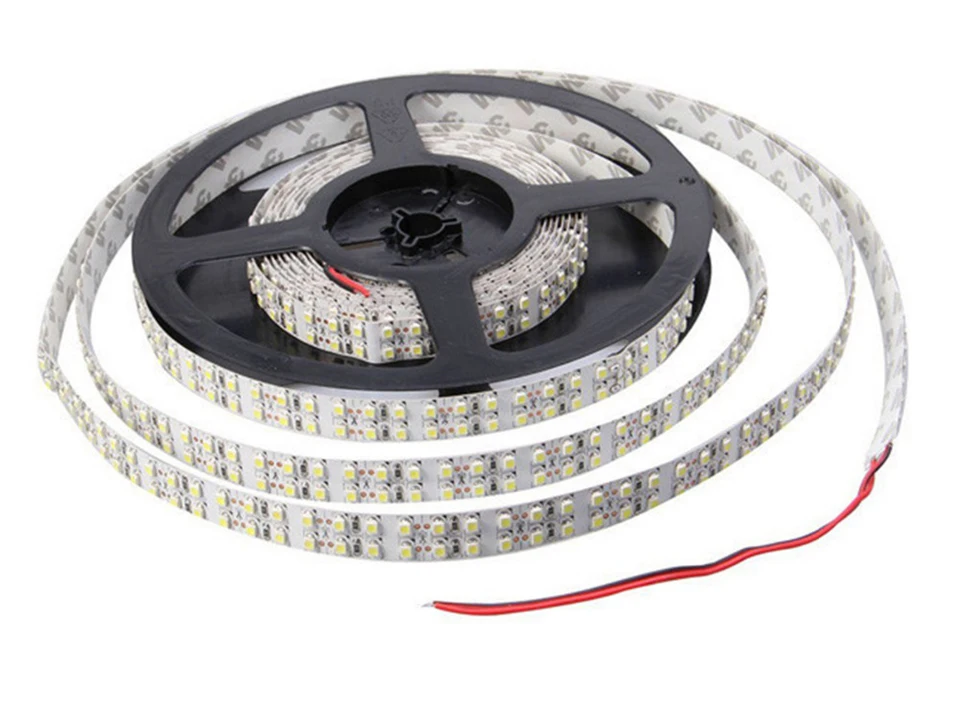 5m Double Row 3528 1200 SMD LED Strip, 12V Flexible 240 LED tape Warm White3