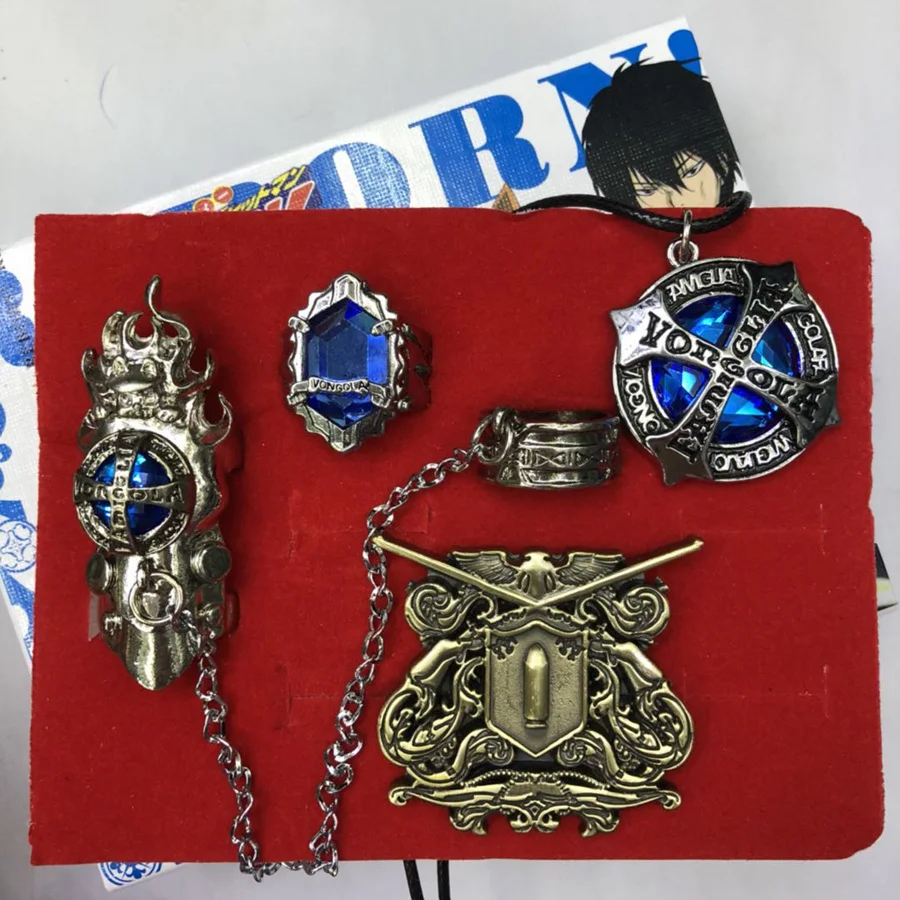 4 шт./компл. новые кольца подвески HITMAN REBORN модные ювелирные украшения в