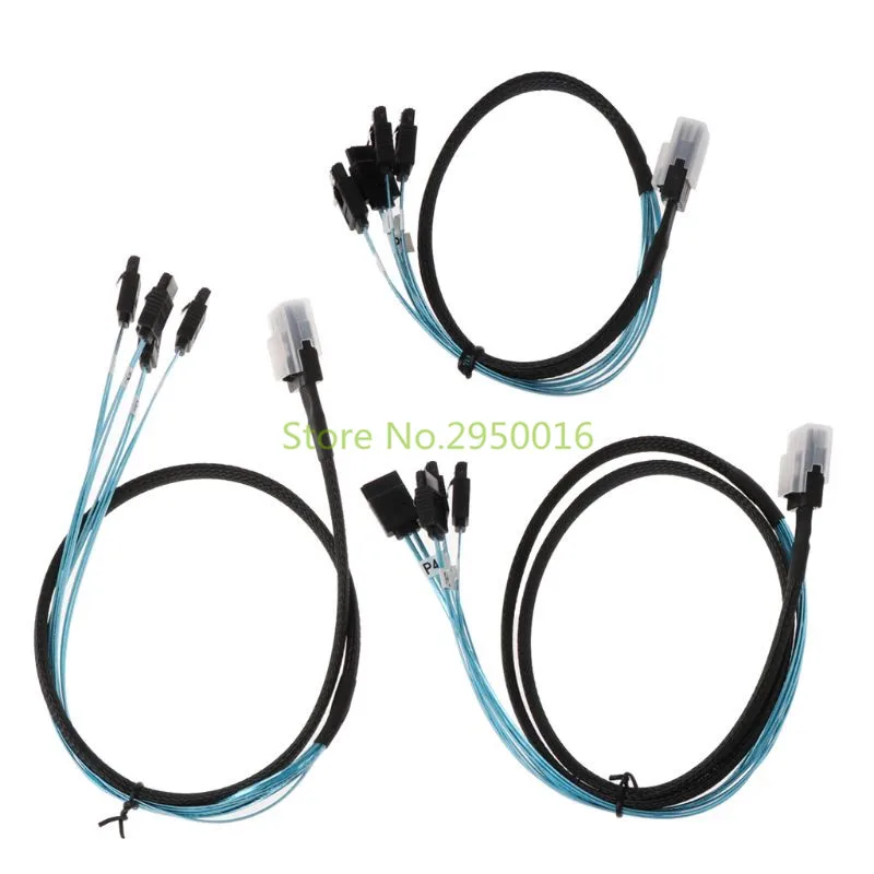 

1Pc Mini SAS 4i SFF-8087 36P 36-Pin Male to 4 SATA 7-Pin Splitter Adapter Cable 0.5m/0.7m/1m Cables C26