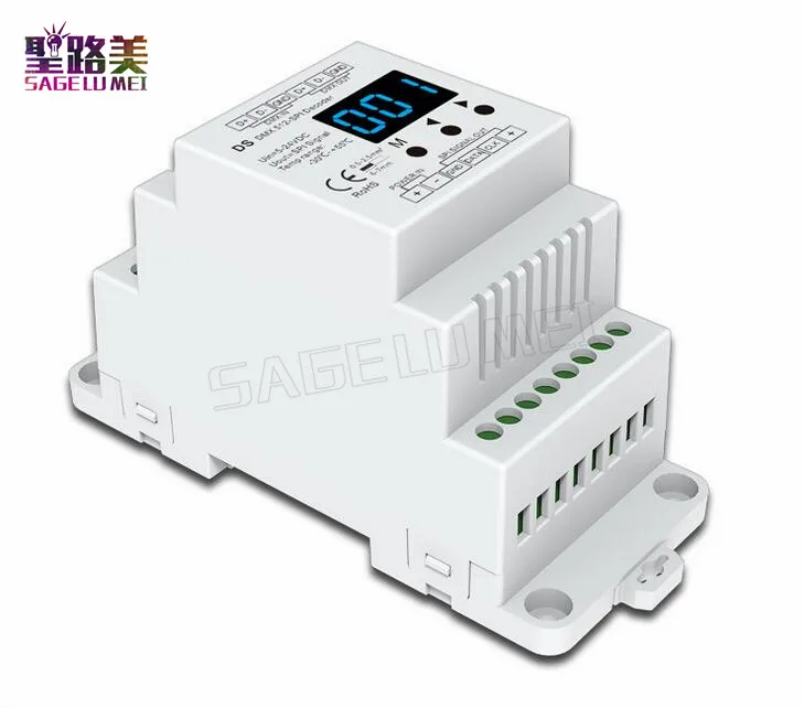 Высокое качество DC5V 12 В 24 В DMX512 сигнал SPI конвертер dmx-контроллер декодер поддержка 6803/8806/ 2811/2812/2801/3001/9813 IC